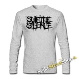 SUICIDE SILENCE - Black Logo - šedé pánske tričko s dlhými rukávmi