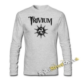 TRIVIUM - White Logo - šedé pánske tričko s dlhými rukávmi