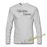 VAMPIRE DIARIES - Logo - Pod Sebou - šedé pánske tričko s dlhými rukávmi