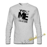 YOU ME AT SIX - Logo 2 - šedé pánske tričko s dlhými rukávmi