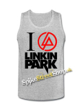 I LOVE LINKIN PARK - Crest Motive - Mens Vest Tank Top - šedé