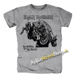 IRON MAIDEN - Number Of The Beast - sivé pánske tričko