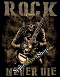 ROCK NEVER DIE - Guitar - chrbtová nášivka