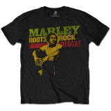 BOB MARLEY - Roots Rock Reggae - čierne pánske tričko