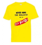 SEX PISTOLS - Never Mind The Bollocks - žlté pánske tričko