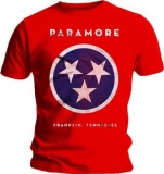 PARAMORE - Franklin Tenessee Flag - červené pánske tričko