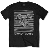 DISNEY - Mickey Mouse Unknown Pleasures - čierne pánske tričko