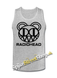 RADIOHEAD - Logo - Mens Vest Tank Top - šedé