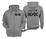 AC/DC - Evolution - šedá pánska mikina na zips
