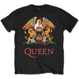 QUEEN - Classic Crest - čierne pánske tričko