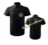 Košeľa LINKIN PARK - Logo - čierna s krátkymi rukávmi (-30%=Výpredaj)