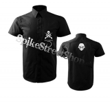 Košeľa IRON MAIDEN - Eddie+Logo - čierna s krátkymi rukávmi (-30%=Výpredaj)