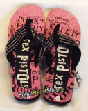 SEX PISTOLS - Pink Grunge Print - žabky (Výpredaj)