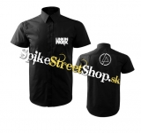 Košeľa LINKIN PARK - Logo & Crest - čierna s krátkymi rukávmi (-30%=Výpredaj)