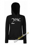 2 PAC - Logo - čierna dámska mikina