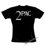 2 PAC - Logo - čierne dámske tričko