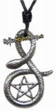 PENTAGRAM - Snake & Pentagram - kovový prívesok na krk