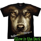 WOLF COLLECTION - Friendly Wolf - čierne pánske tričko