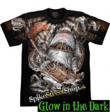 FANTASY MOTIVES - Giant Octopus Fight - čierne pánske tričko