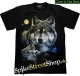WOLF COLLECTION - Wild Harmony - čierne pánske tričko