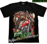 BIKER COLLECTION - King Of The Street - čierne pánske tričko