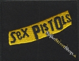 SEX PISTOLS - Yellow & Black Logo - nažehlovacia nášivka