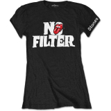 ROLLING STONES - No Filter Header Logo - čierne dámske tričko