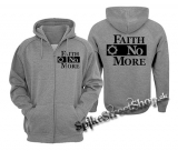 FAITH NO MORE - Logo - šedá pánska mikina na zips