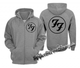 FOO FIGHTERS - Logo - šedá pánska mikina na zips