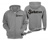 SABATON - Logo - šedá pánska mikina na zips