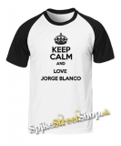 KEEP CALM AND LOVE JORGE BLANCO - dvojfarebné pánske tričko