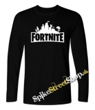 FORTNITE - Logo - čierne pánske tričko s dlhými rukávmi