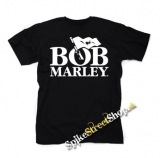BOB MARLEY - Logo & Flag - čierne detské tričko