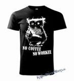 NO COFFEE NO WORKEE - čierne detské tričko