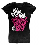 BLINK 182 - Good Girls Like To Sin Skinny Fit - čierne dámske tričko