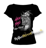 LADY GAGA - Born This Way Skinny Fit - čierne dámske tričko