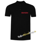 EMINEM - Red Logo - čierna pánska polokošeľa
