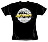 BATMAN - Wall Logo - čierne dámske tričko