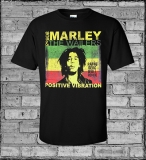 BOB MARLEY - Positive Vibration - čierne detské tričko