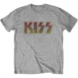 KISS - Vintage Classic Logo - sivé pánske tričko