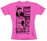 JOHNNY CASH - Show - ružové dámske tričko