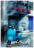 VINTAGE - Blue Retro Roller - 3D plagát