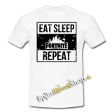 FORTNITE - Eat, Sleep, Repeat - biele pánske tričko