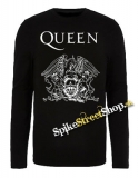 QUEEN - Logo - čierne pánske tričko s dlhými rukávmi
