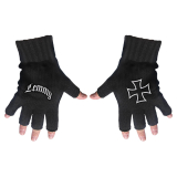 LEMMY - Logo & Iron Cross - čierne rukavice bez prstov
