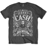 JOHNNY CASH - Don't Take Your Guns To Town - sivé pánske tričko