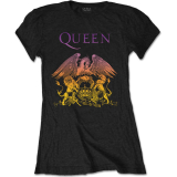 QUEEN - Gradient Crest - čierne dámske tričko