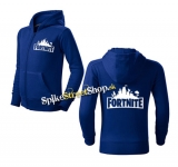 FORTNITE - Logo - modrá detská mikina na zips