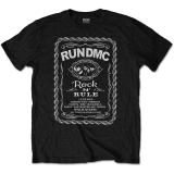 RUN DMC - Rock N Rule Whiskey Label - čierne pánske tričko