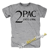 2 PAC - 1971-1996 - sivé pánske tričko